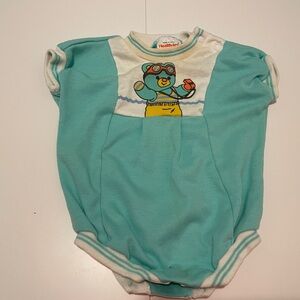 Vintage Health-Tex Lifeguard Bear Romper Baby Size 3 Months USA Made